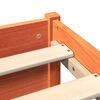 vidaXL Bettgestell mit Aufbewahrungskopfteil 2 pcs Wachsbraun