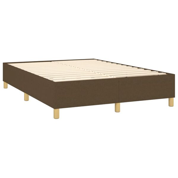 vidaXL Boxspringbettgestell Dunkelbraun 140x190 cm Stoff