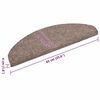 vidaXL Stufenmatten Selbstklebend 15 Stk. 65x21x4 cm Hellbraun Halbrund Gro&szlig;