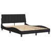 vidaXL Bettgestell ohne Matratze "Hanko" Schwarz 120x200 cm Samt