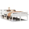 vidaXL Massivholzbett mit Regal ohne Matratze Wei&szlig; 140x190 cm Kiefer