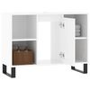 vidaXL Badschrank Hochglanz-Wei&szlig; 80x33x60 cm Holzwerkstoff
