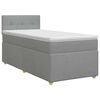 vidaXL Boxspringbett mit Matratze Hellgrau 90 x 190 cm Stoff