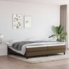 vidaXL Boxspringbett mit Matratze Dunkelbraun 200x200 cm Stoff