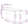 vidaXL Boxspringbett mit Matratze Dunkelblau 100x200 cm Samt