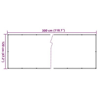 vidaXL Balkon-Sichtschutz Steinoptik 300x120 cm PVC