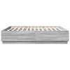 vidaXL Bettgestell mit LED Grau Sonoma 180x200 cm Holzwerkstoff