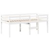vidaXL Hochbett mit Dach Weiß 80x200 cm Massivholz Kiefer