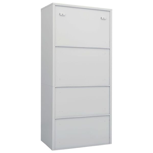 vidaXL Kleiderschrank Hellgrau 80x50x180 cm Stahl