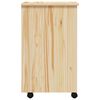 vidaXL Rollcontainer mit Schubladen MOSS Klarlack 34 x 39 x 65,5 cm