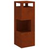 vidaXL Feuerstelle Braun 35 x 35 x 100 cm Wetterfeststahl