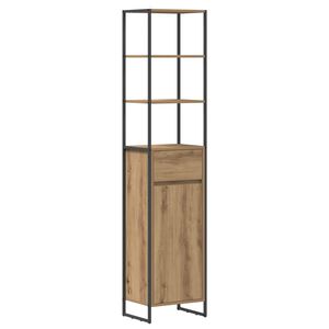 vidaXL Badezimmerschrank mit T&uuml;r Kunsthandwerk Eiche 40 x 30 x 180 cm