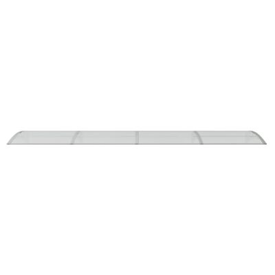 vidaXL Türvordach Grau und Transparent 400x75 cm Polycarbonat