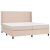 vidaXL Boxspringbett mit Matratze & LED Cappuccino-Braun 200x200cm