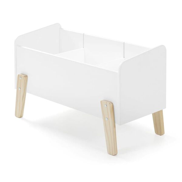 Vipack Kids Spielzeugkiste Kiddy Holz Wei&szlig;