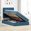vidaXL Aufbewahrungsbett mit Matratze Dunkelblau 120 x 200 cm Samt