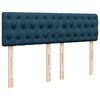 vidaXL Boxspringbett mit Matratze Blau 160x200 cm Samt