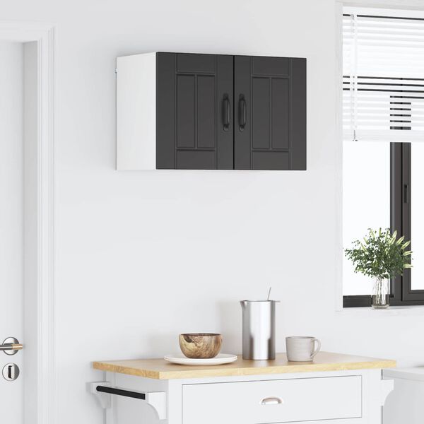 vidaXL K&uuml;chenschrank 2 pcs Schwarz 30 x 31 x 40 cm Holzwerkstoff