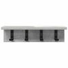 vidaXL Wandmontierter nachttisch Beton Grau 40 x 10,5 x 10,5 cm