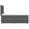 vidaXL Boxspringbett mit Matratze Dunkelgrau 100x200 cm Stoff