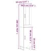 vidaXL Highboard Wei&szlig; 34,5x34x180 cm Holzwerkstoff