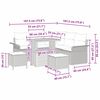 vidaXL Garten-Sofa-Set mit Kissen mit Speicher 8 pcs Beige und Creme