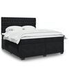 vidaXL Boxspringbett mit Matratze Schwarz 180x200 cm Samt