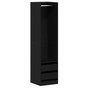 vidaXL Kleiderschrank Schwarz Eichen-Optik 50 x 50 x 200 cm