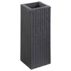 vidaXL Garten-Hochbeete 3-tlg. Poly Rattan Schwarz