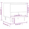 vidaXL Couchtische 2 Stk. Schwarz 50x46x50 cm Holzwerkstoff