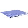 vidaXL Ersatzstoff f&uuml;r Markise Blau und Wei&szlig; 450x350 cm Polyester