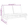 vidaXL 5-tlg. Garten-Lounge-Set mit Cremewei&szlig;en Kissen Bambus