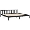 vidaXL Massivholzbett mit Kopfteil Schwarz 200x200 cm