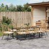 vidaXL Garten Essgruppe 9 pcs Braun Poly-Rattan