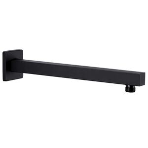 vidaXL Duscharm Quadratisch Edelstahl 201 Schwarz 30 cm