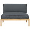 vidaXL Sofa Set Uni Anthrazit 120 x 80 x 69 cm Massivholz Akazie