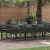 vidaXL Garten Essgruppe 13 pcs Schwarz Stahl