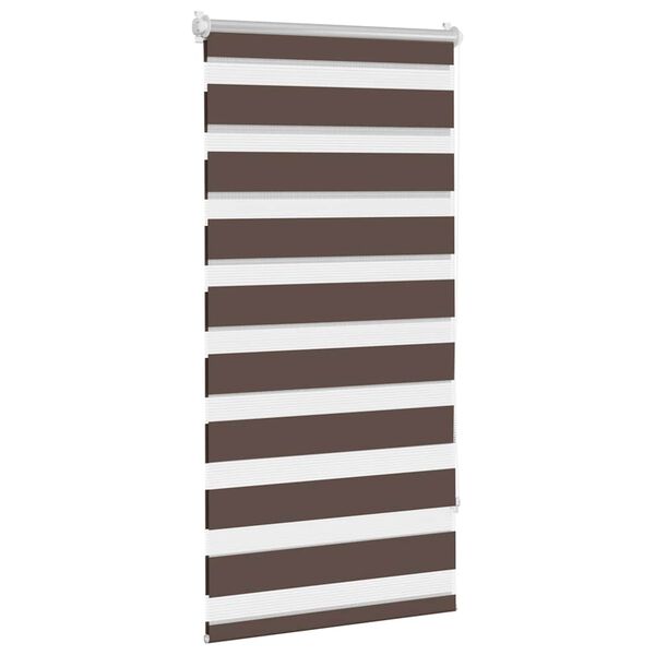 vidaXL Zebra-Rollo 60,9 x 120 cm, Stoffbreite 56,7 cm, Kaffeebraun