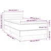 vidaXL Boxspringbett mit Matratze Schwarz 100x200 cm Stoff