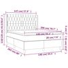 vidaXL Boxspringbett mit Matratze & LED Dunkelbraun 140x200 cm Stoff