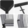 vidaXL Garten Essgruppe 5 pcs Anthrazit Pulverbeschichteter Stahl