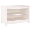 vidaXL Schuhbank Wei&szlig; 70x38x45,5 cm Massivholz Kiefer