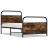 vidaXL Bettgestell ohne Matratze 90x190 cm R&auml;uchereiche Holzwerkstoff