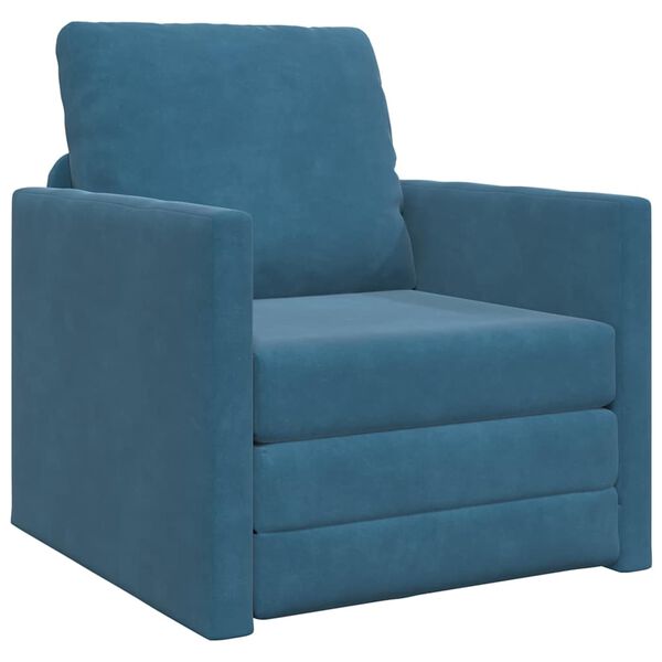 vidaXL Schlafsofa Blau 74 x 77 x 81 cm Samt