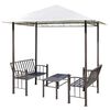 vidaXL Gartenpavillon mit Tisch und B&auml;nken 2,5x1,5x2,4 m