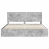 vidaXL Bettrahmen mit Kopfteil Beton Grau 200 x 200 cm Ingenieurs Holz
