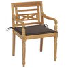 vidaXL Batavia-St&uuml;hle mit Kissen 4 Stk. Massivholz Teak