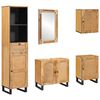 vidaXL Badezimmer Sets 6 Stk. Natur Massivholz Mango