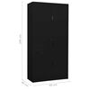 vidaXL B&uuml;roschrank Schwarz 90x40x180 cm Stahl