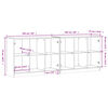 vidaXL B&uuml;cherschrank mit T&uuml;ren Grau Sonoma 204x37x75 cm Holzwerkstoff